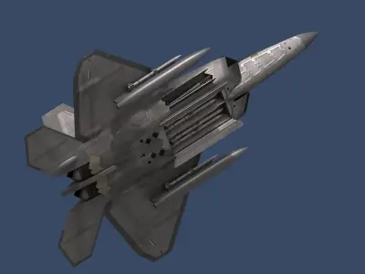 F-22A Raptor Animated Unity-Unreal Ready Low-poly 3D model