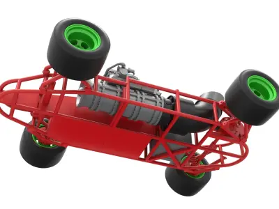 Concept jet race car Scale 1 to 25 3D print model