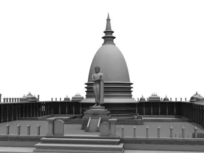 buddha temple 3D model