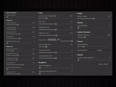 Fabric Katana-2 pattern - VOL 08 - SBsar - Maps Texture