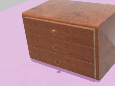 Wooden almirah or wooden shelf Free 3D model