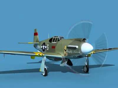 North American A-36A Apache V09 USAAF 3D model