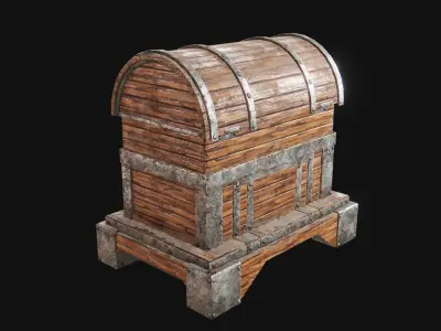 Chest for Games Low-poly 3D model
