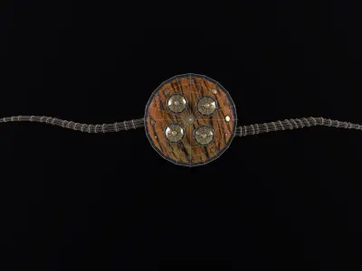 Tiger Pelt Maduvu - Tamil Melee Weapon Low-poly 3D model