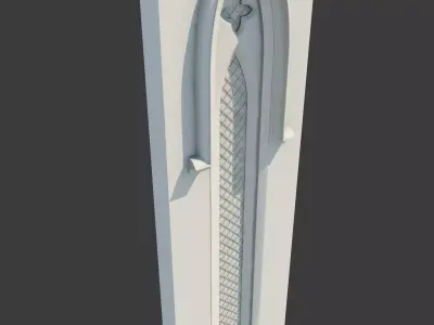 Medieval Gothic Window 01 3D model