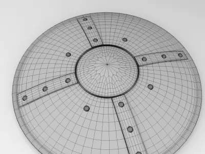 Medieval Buckler Shield 3D model