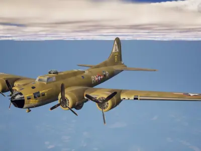 B-17F Flying Fortress Knockout Dropper 3D model