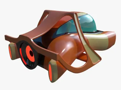 Hover jet car 3D model