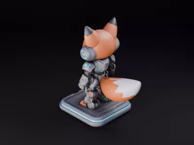 Cyber Fox Mech 3D print model
