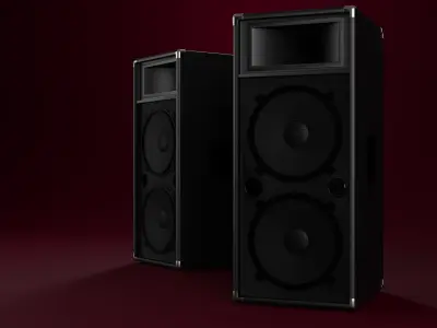 Speakers pair of 3D model