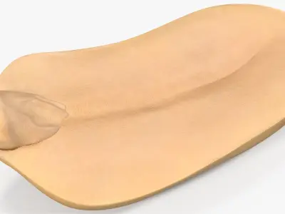 Peanut Seed Peeled 3 3D model