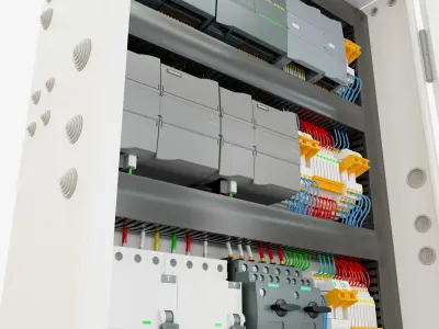 Electric control panel 3D model