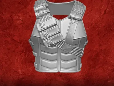 Death Rider Vest 3D printable File for Action Figures 3D print model