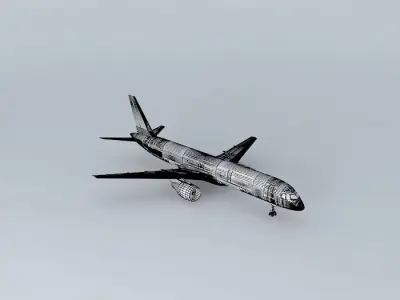 Template Boeing 757 200 Free 3D model