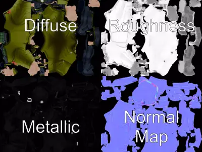 Green Uniform Soldier model pack Low-poly 3D model