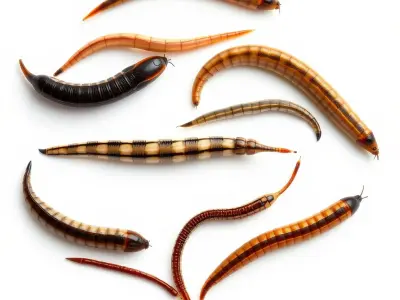 Realistic Insect Worm Model Pack for Animation and Gaming Low-poly 3D model