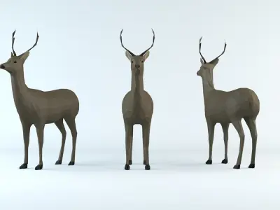 Lowpoly Animals Pack Low-poly 3D model