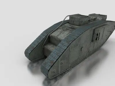 Mark V British Heavy Tank WW1 3D model