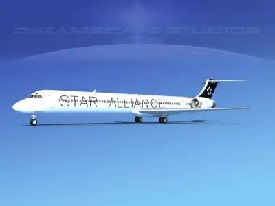 McDonnell Douglas MD-90 Star Alliance 3D model