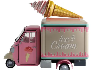 Ice cream truck 2 3D model