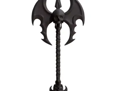 Skull Axe 3d model 3D model