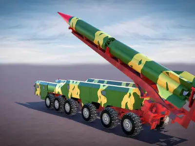 High-Fidelity 3D Model Missile Launcher 3D model