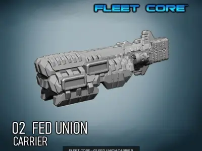 FLEET CORE - FED UNION FLEET BUNDLE 3D Model Pack