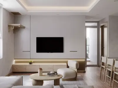 Wabi Sabi Living Room 1 3D model