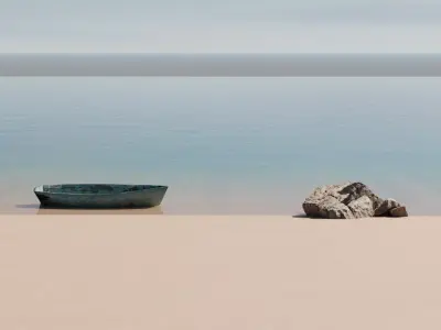Sand Beach Free 3D model