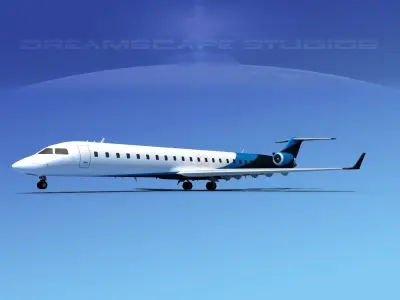 Bombardier CRJ900 Corporate 4 3D model