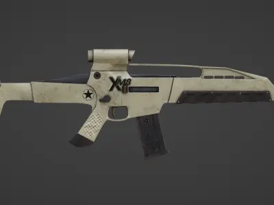 XM8 Rifle Low-poly 3D model