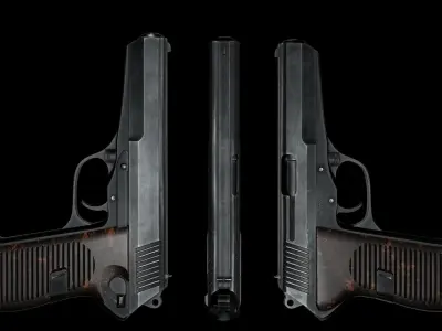 GAME READY CZ 52 AUTO PISTOL Low-poly 3D model