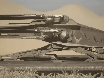 Atreides ornithopter from Dune Low-poly 3D model