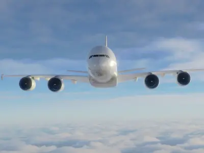 Airbus A380-800 Low-poly 3D model