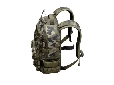 Military Tactical Backpack Combat Gear Bag 07 3D model