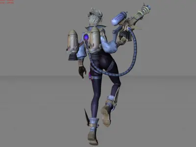 Jet Archer Kimmi Hoverjet Outrider Low-poly 3D model