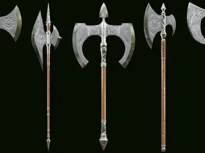 PBR AXE PACK 01 Low-poly 3D model