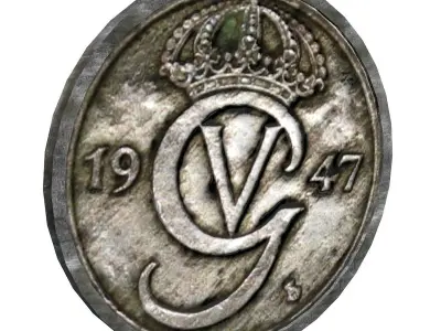 Historic Coins Low-poly 3D model