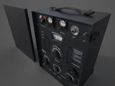 German World War II Radio station 3D model