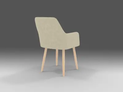 Modern velvet chair Free 3D model