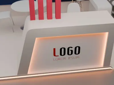 High-Quality 7x3 Exhibition Stall 3D Model 3D model