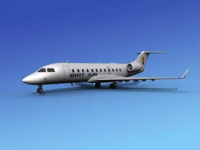 Canadair CRJ200 Brit Air 2 3D model