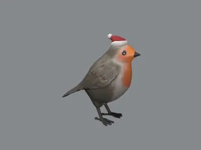 Robin Statue  Low-poly 3D model