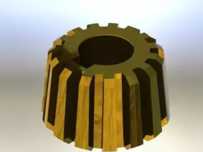 16 tooth beveled pinion gear Free 3D model