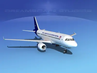 Airbus A319 Air Charter Intl 3D model