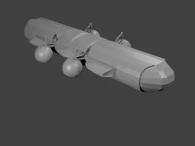 Starcruiser Ark Low-poly 3D model