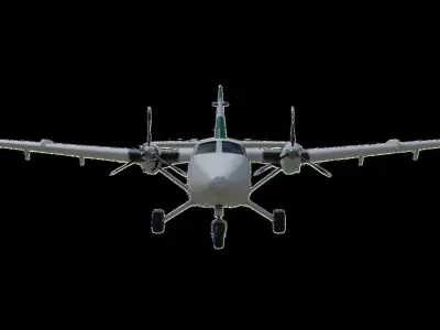 DHC 6-400 AIRCRAFT Low-poly 3D model