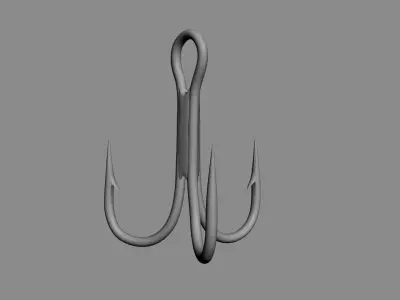 Treble Hook Free 3D model