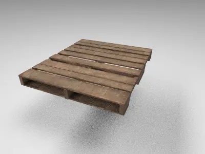 European wood pallet Free low-poly 3D model