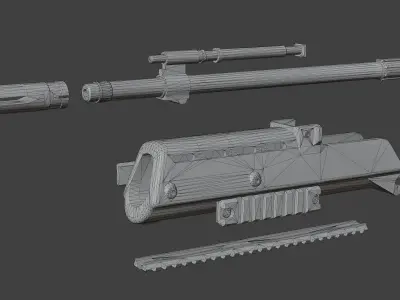 G36 Medium length Handguard Low-poly 3D model
